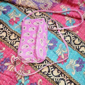 Vera Bradley Small Crossbody Bag Bermuda Pink Paisley
